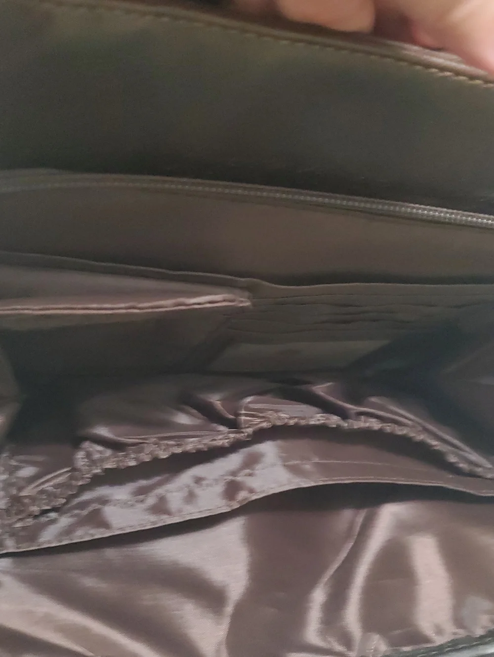 Rosetti Y2K Brown Faux Leather Multipocket Utility Double Handle Shoulder Bag